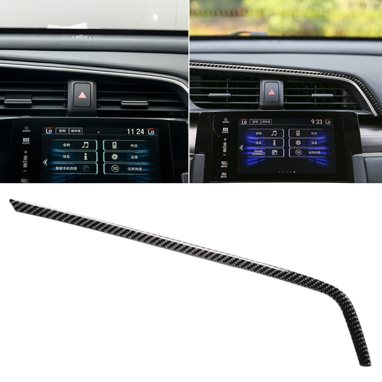 Car Carbon Fiber Central Control Air Outlet Upper Decorative Sticker for Honda Tenth Generation Civic 2016-2019, Left Drive, Central Control Air Outlet Upper