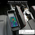 Universal Car Wireless Qi Standard Charger PU Leather Wrapped Armrest Box Cushion Car Armrest Box Mat with Storage Box, 1pc(Black), 1pc(Black Red), 1pc(Black White), 1pc(Grey), 1pc(Beige), 1pc(Brown)