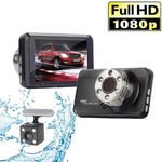 T638+ Car DVR USB Hidden Dual-lens Driving Recorder HD Reversing Video Monitor, T638+
