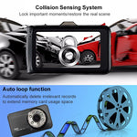 T638+ Car DVR USB Hidden Dual-lens Driving Recorder HD Reversing Video Monitor, T638+