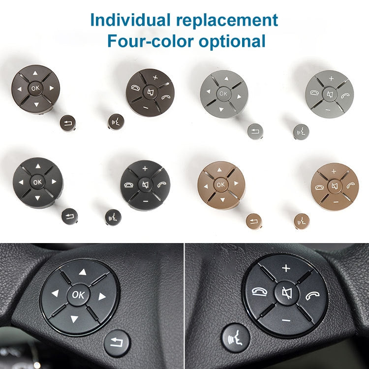 Car Right Side Steering Wheel Switch Buttons Panel for Mercedes-Benz W204 2007-2014, Left Driving, Right Side (Black), Right Side (Grey), Right Side (Beige), Right Side (Brown)