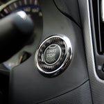 Car Carbon Fiber One-button Start Decorative Sticker for Infiniti Q50 / Q60 2014-2020, One-button Start