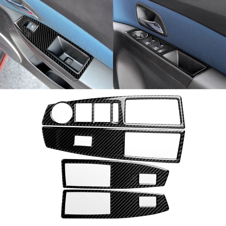 Car Carbon Fiber Window Lift Switch Panel Decorative Sticker for Chevrolet Cruze 2009-2015, Right Drive, Window Lift Switch(RH)