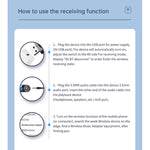 T-13 Bluetooth 5.0 LCD Digital Display Bluetooth Adapter Receiver Transmitter, T-13