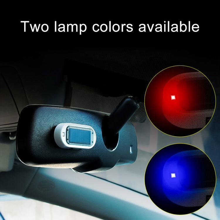 Car Solar Energy Anti-theft Device LED Warning Light, Blue, Red