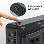 DC12V 200W AC110V Car Smart Multi-functional Digital Display Inverter, US Plug, US Plug