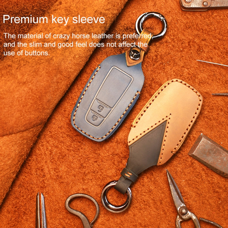 For Toyota Car Cowhide Leather Key Protective Cover Key Case, Three Keys Version, For Toyota