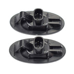 2pcs For Mazda 2 DY 2003-2007 Car Dynamic LED Fender Side Light, For Mazda 2 DY 2003-2007 (Transparent Black)