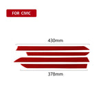 Car Carbon Fiber Door Decorative Strip for Honda Tenth Generation Civic 2016-2019, Left and Right Drive Universal, Door Decorative Strip