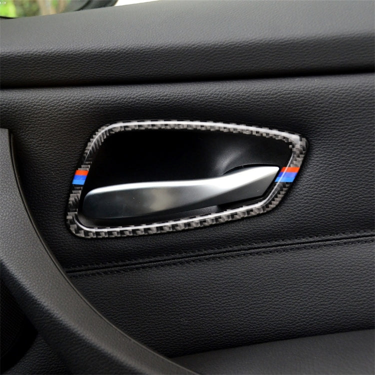Three Color Carbon Fiber Car Door Handle Decorative Sticker for BMW E90 / 320i / 318i / 325i, Door Handle(Three Color)