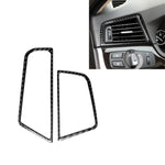 Carbon Fiber Car Side Air Outlet Frame Decorative Sticker for BMW 5 Series F10 2011-2017,Sutible for Left Driving, Side Air Outlet Frame