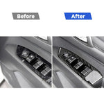 Car Carbon Fiber Window Buttons Panel Decorative Sticker for Mazda CX-5 2017-2018, Right Drive, Window Buttons Panel, Right Drive