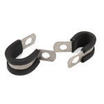 10 PCS Car Rubber Cushion Pipe Clamps Stainless Steel Clamps, Size: 3/2 inch (38mm), Size: 3/2 inch (38mm)