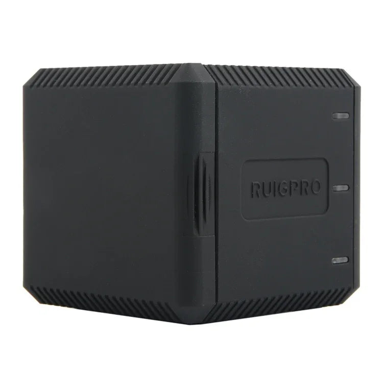 RUIGPRO USB Triple Batteries Housing Charger Box with USB Cable & LED Indicator Light for GoPro HERO6 /5