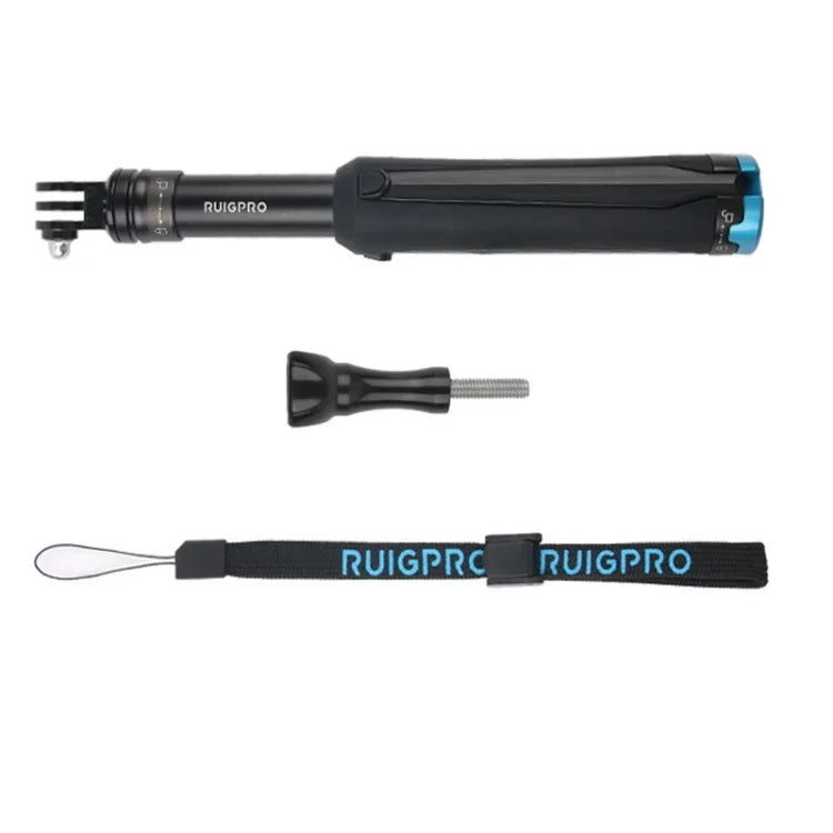 Portable Foldable Tripod Holder Selfie Monopod Stick for DJI, Insta360, GoPro and Other Action Cameras, Length: 23.5-81cm, RUIGPRO