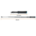 Portable Foldable Tripod Holder Selfie Monopod Stick for DJI, Insta360, GoPro and Other Action Cameras, Length: 23.5-81cm, RUIGPRO
