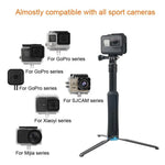Portable Foldable Tripod Holder Selfie Monopod Stick for DJI, Insta360, GoPro and Other Action Cameras, Length: 23.5-81cm, RUIGPRO