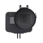 Housing Shell CNC Aluminum Alloy Protective Cage with Insurance Frame & 52mm UV Lens for GoPro HERO7 Black /6 /5, 52mm UV Black