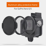 Housing Shell CNC Aluminum Alloy Protective Cage with Insurance Frame & 52mm UV Lens for GoPro HERO7 Black /6 /5, 52mm UV Black
