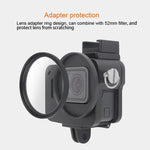 Housing Shell CNC Aluminum Alloy Protective Cage with Insurance Frame & 52mm UV Lens for GoPro HERO7 Black /6 /5, 52mm UV Black
