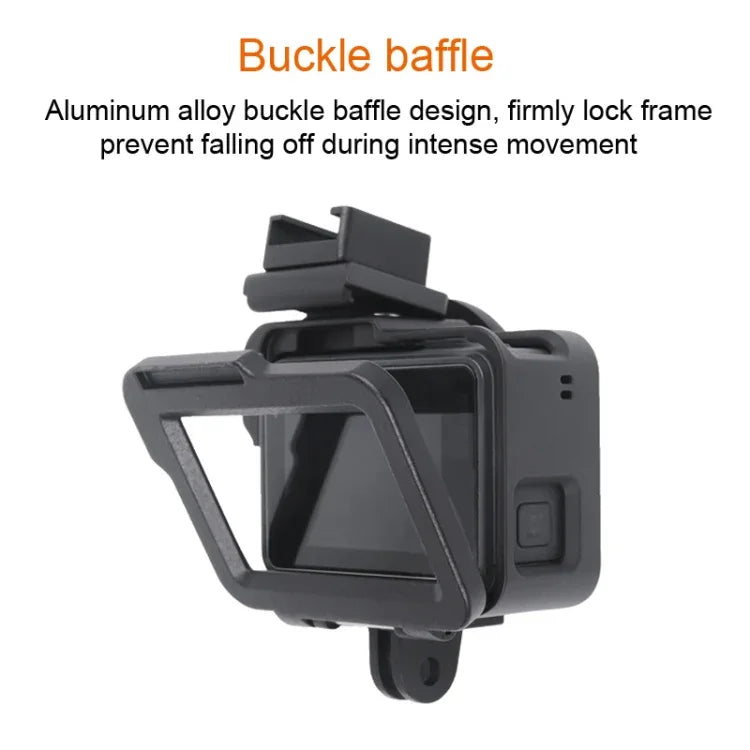 Housing Shell CNC Aluminum Alloy Protective Cage with Insurance Frame & 52mm UV Lens for GoPro HERO7 Black /6 /5, 52mm UV Black