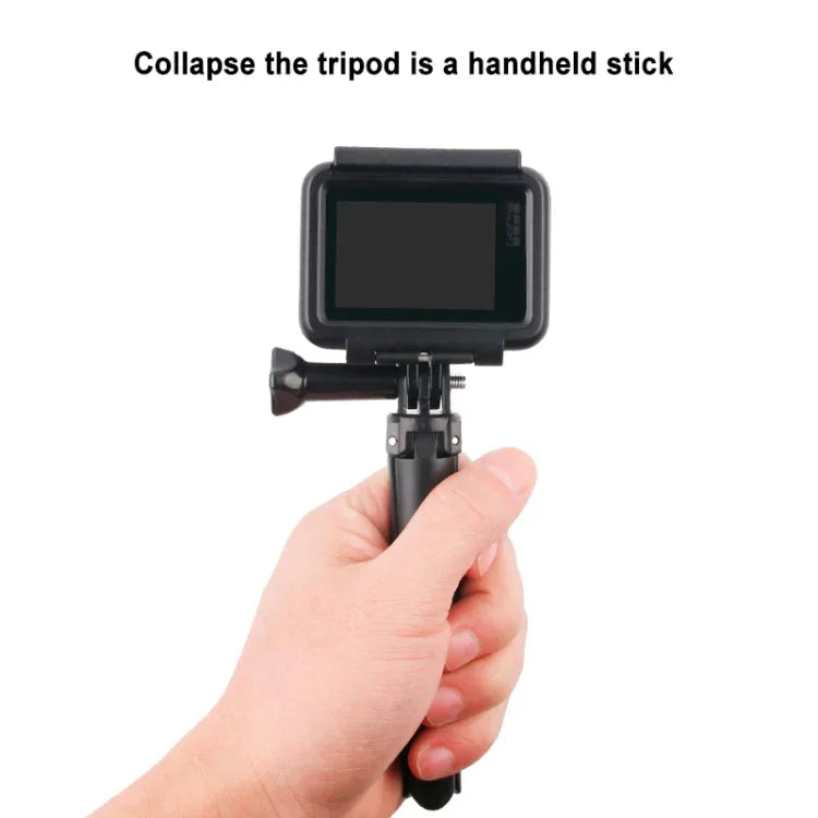 GP456 Tripod Bracket for GoPro, Insta360, DJI and Other Action Cameras and 4-6.8 inch Phones, GP456