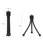 Mini Metal Desktop Tripod Mount with UNC1/4 screw interface for DJI, Insta360, GoPro and Other Action Cameras, Max Load: 0.6kg, Mini Metal Desktop