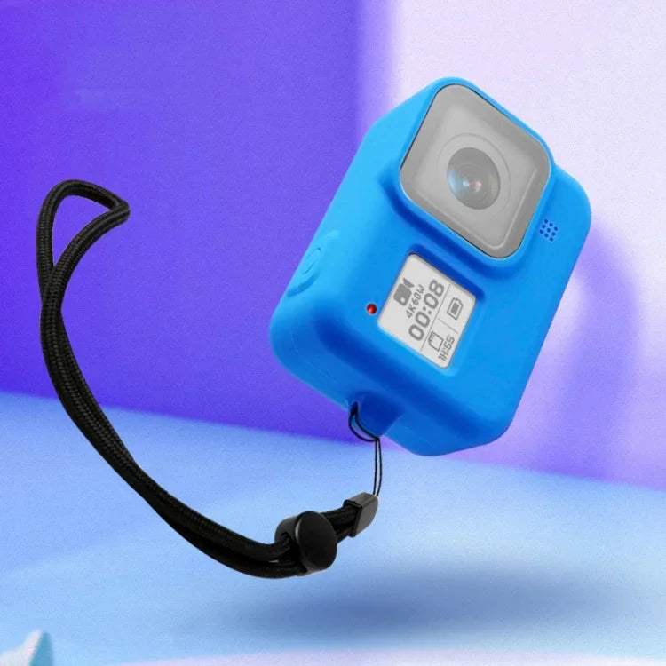 Silicone Protective Case Cover with Wrist Strap for GoPro HERO8 Black, For GoPro HERO8 Black