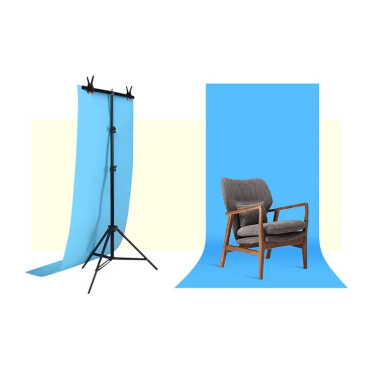 70x200cm T-Shape Photo Studio Background Support Stand Backdrop Crossbar Bracket Kit with Clips, No Backdrop, 70x200cm