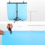 70x200cm T-Shape Photo Studio Background Support Stand Backdrop Crossbar Bracket Kit with Clips, No Backdrop, 70x200cm