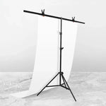 150x200cm T-Shape Photo Studio Background Support Stand Backdrop Crossbar Bracket Kit with Clips, No Backdrop, 150x200cm