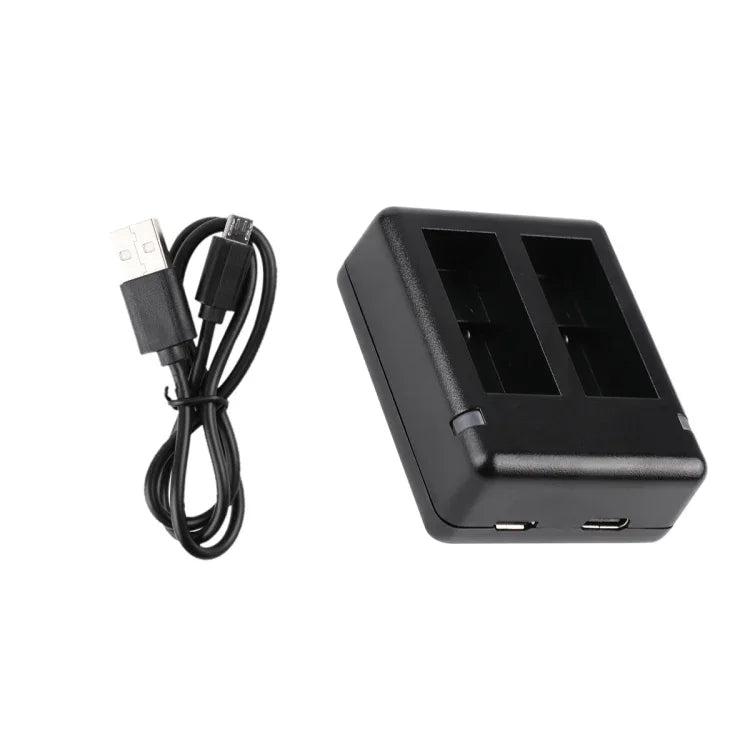 USB Dual Batteries Charger with Cable & Indicator Light for GoPro HERO9 Black / HERO10 Black / HERO11 Black / HERO12 Black, For GoPro HERO9 Black