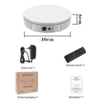 30cm Electric Rotating Turntable Display Stand Video Shooting Props Turntable for Photography, Load: 100kg, US Plug, 30cm, US Plug