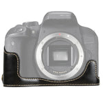 1/4 inch Thread PU Leather Camera Half Case Base for Canon EOS 77D / 800D, For Canon  EOS 77D, For Canon EOS 77D