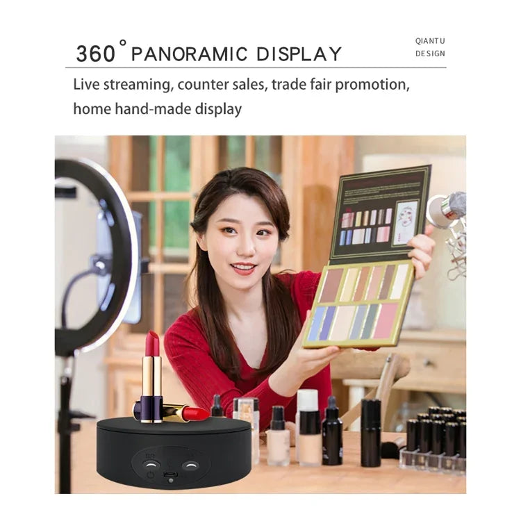 13cm Xiaoai Electric Rotating Turntable Display Stand Video Shooting Props Turntable, 13cm