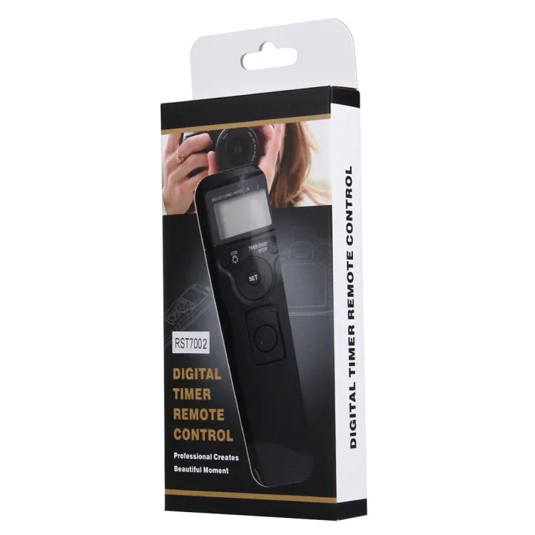 RST-7002 LCD Screen Time Lapse Intervalometer Shutter Release Digital Timer Remote Controller with C8 Cable for CANON 1D/1DS/50D/40D/30D/20D/10D/5D/7D Camera, RST-7002