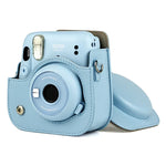 Solid Color Full Body Camera Leather Case Bag with Strap for FUJIFILM Instax mini 11