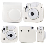 Solid Color Full Body Camera Leather Case Bag with Strap for FUJIFILM Instax mini 11