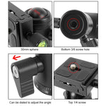 BEIXIN QB-30  360 Degree Rotation Panorama Metal Ball Head with Quick Release Plate, QB-30