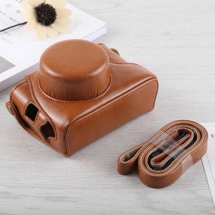 Full Body Camera PU Leather Case Bag with Strap for Fujifilm X100F, For FUJI X100F