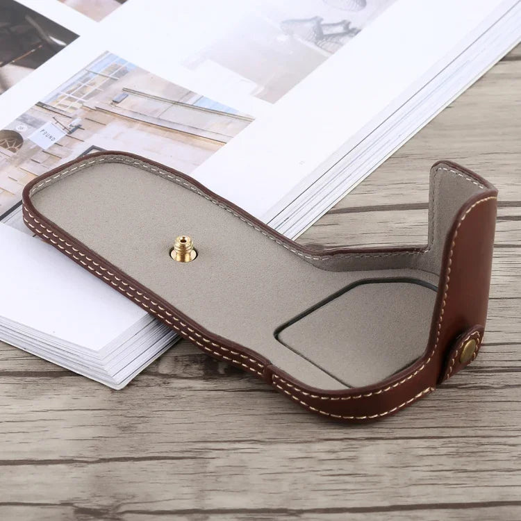 1/4 inch Thread PU Leather Camera Half Case Base for Canon EOS 6D /  6D Mark II, For Canon 6D2