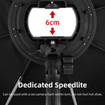 TRIOPO KS90 90cm Dome Speedlite Flash Octagon Parabolic Softbox Diffuser with Bracket Mount Handle for Speedlite, KS90