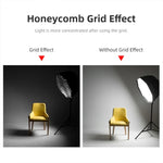 TRIOPO S55 Diameter 55cm Honeycomb Grid Octagon Softbox Reflector Diffuser for Studio Speedlite Flash Softbox, Diameter 55cm