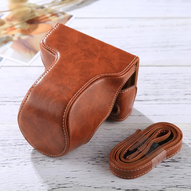 Full Body Camera PU Leather Case Bag with Strap for FUJIFILM X-A3 / X-A2/ X-M1 / X-A10 (16-50mm / 18-55mm / XF 35mm Lens), For FUJI X-A3