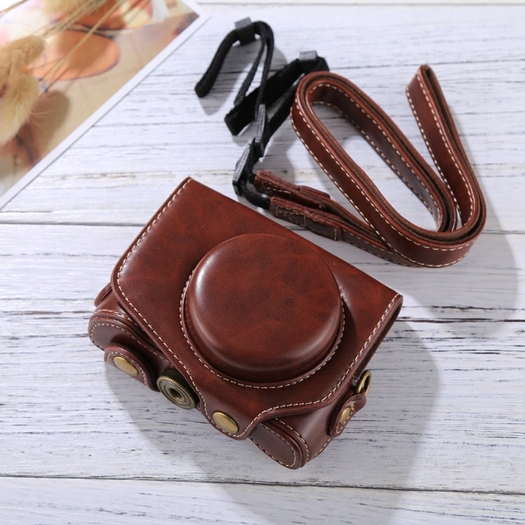 Full Body Camera PU Leather Camera Case Bag with Strap for Canon PowerShot G7 X Mark II, For Canon PowerShot G7 X Mark II, For G7X Mark II, For G7X II