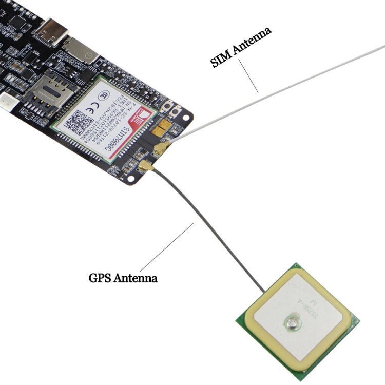 WiFi Bluetooth 18560 Battery Holder Solar Charge Module Development Board, T-SIM7000G
