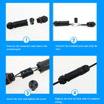 XY25 IP68 Waterproof 3 Pin T-type Cable Connector, XY25(T3)