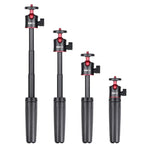 RUIGPRO Multi-functional Foldable Tripod Holder Selfie Monopod Stick with Ball Head for DJI, Insta360, GoPro and Other Action Cameras, Tripod Monopod