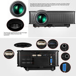 LY-40 1800 Lumens 1280 x 800 Home Theater LED Projector with Remote Control, EU Plug, LY-40 EU Plug