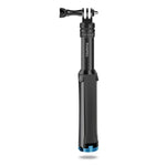 RUIGPRO One-piece Handheld Tripod Selfie Stick Telescopic Monopod Mount for DJI, Insta360, GoPro and Other Action Cameras, Black)
